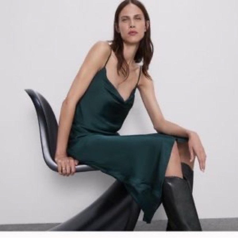 NWT ZARA SILK SLIP DRESS